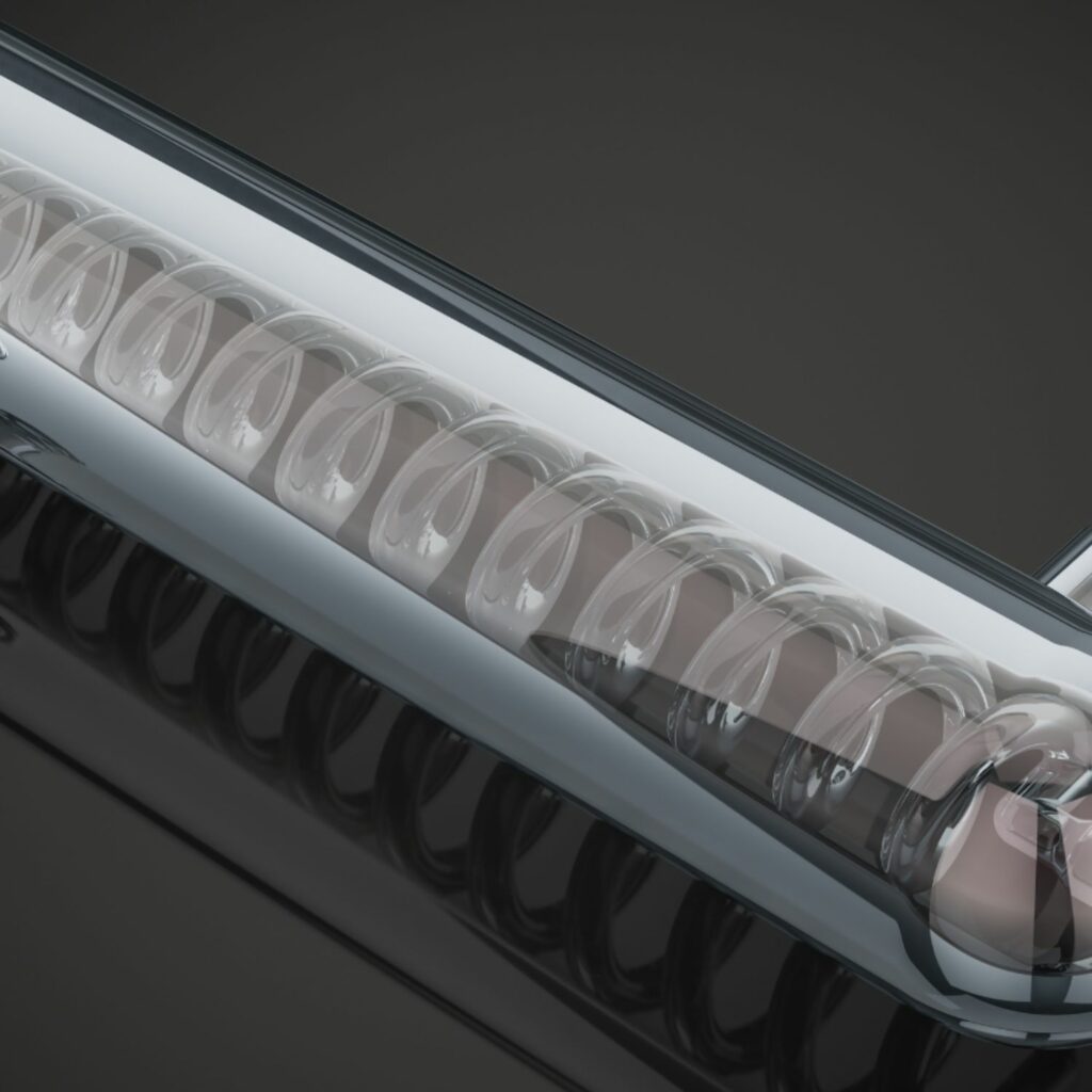 Close-up of precision scientific glass apparatus designed for advanced applications at Vitro Technology Ltd.