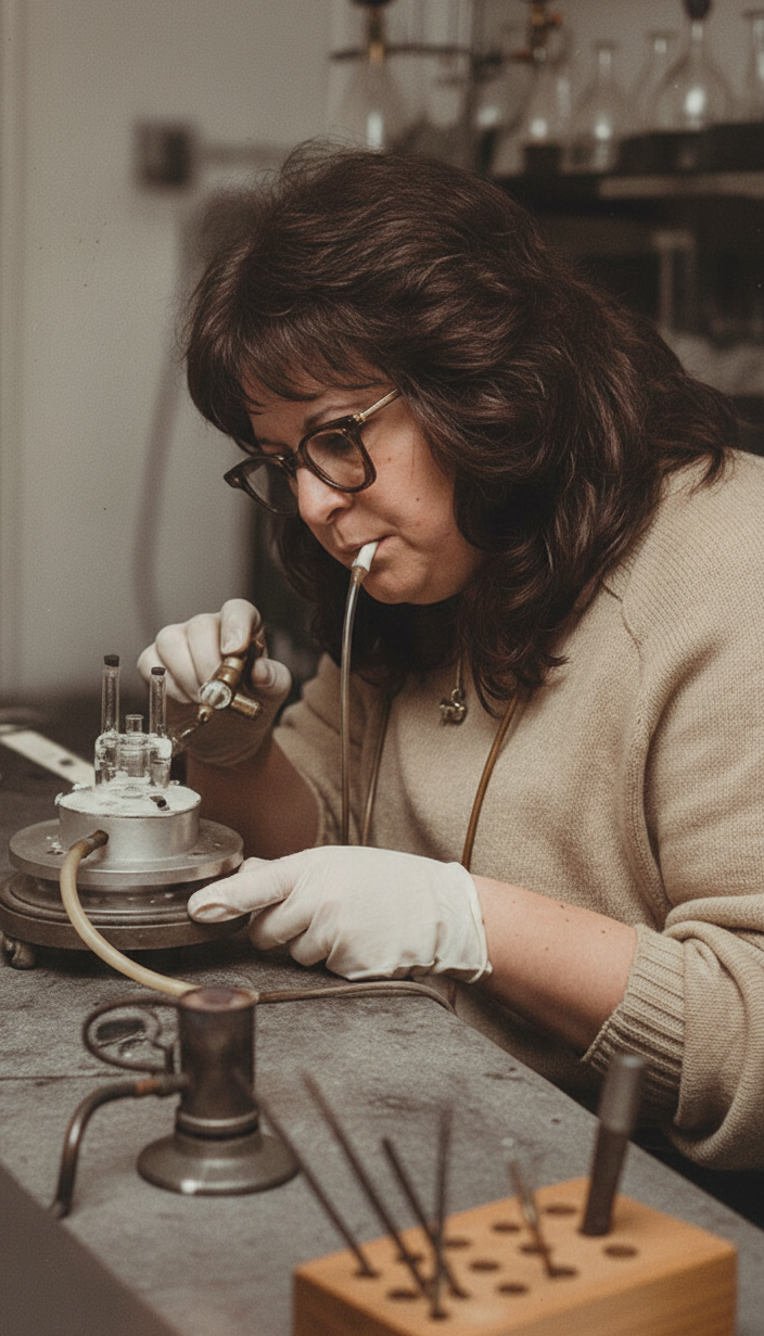 Precision glassblowing with torch